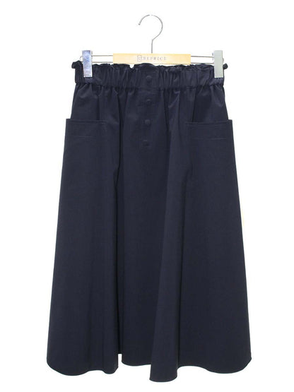 ルネ 5124040 スカート 34 ネイビー ギャザー フレア IT4XE55A3VH8