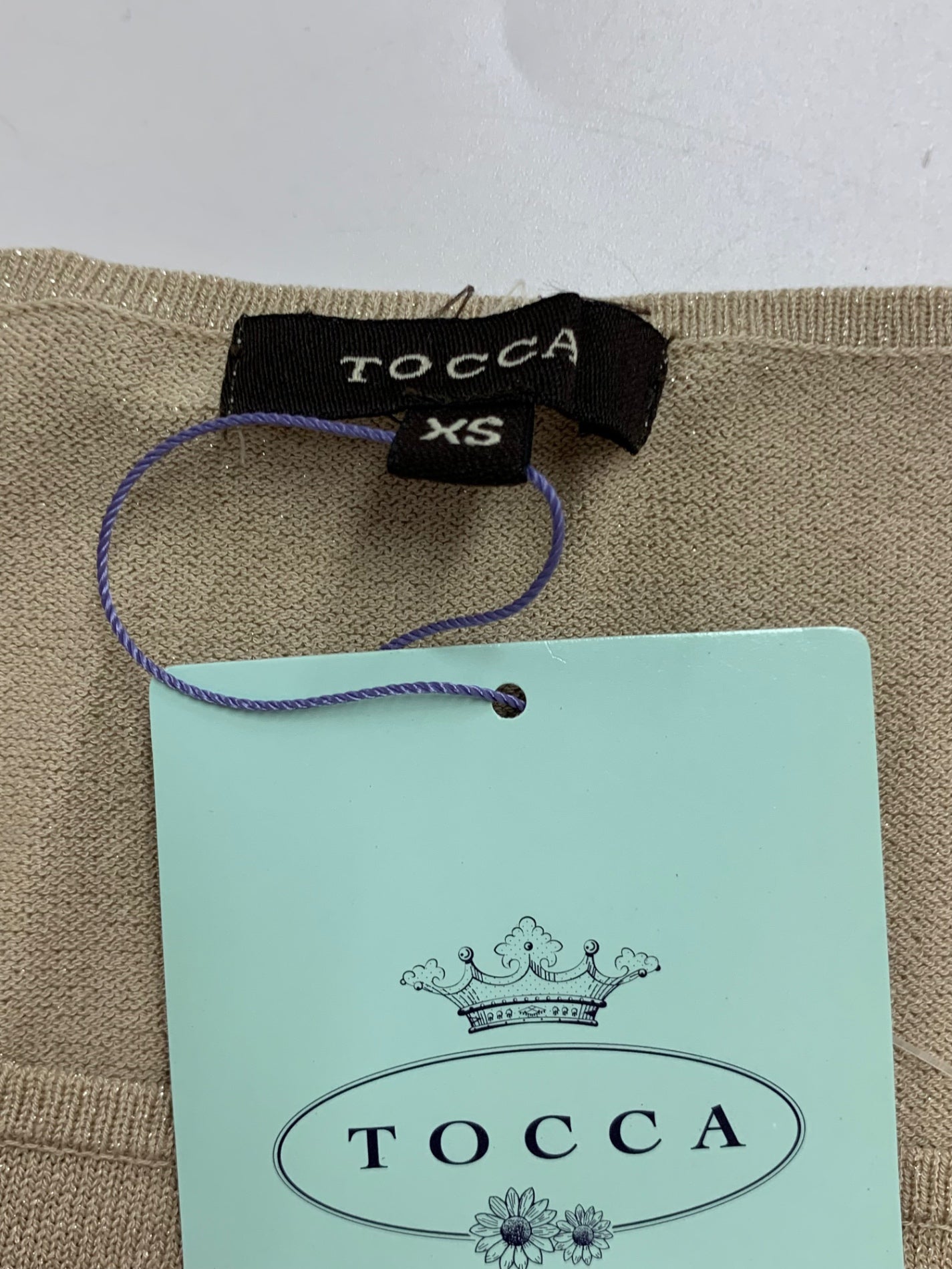 トッカ CKRTOBM0255 ワンピース XS ベージュ ラメ カットワークレース ITVY0360PVB4
