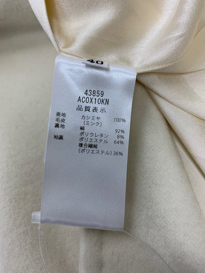フォクシーブティック Coat Aria 43859 コート 40 ホワイト ミンク×カシミヤ ITR73WK7KRWW