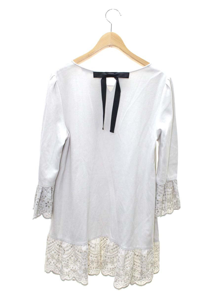 トゥービーシック W5P07-887-06 チュニック 42 グレー カットワークフラワー ITP5JG2F4MEG