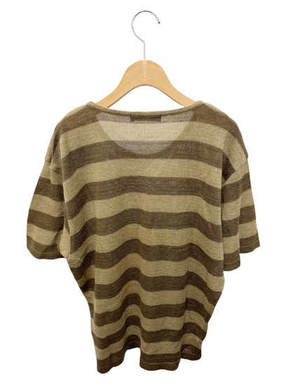 イッセイミヤケメン 半袖ニット ベージュ リネン混 筆タグ ヴィンテージ ITERJWJETF0U