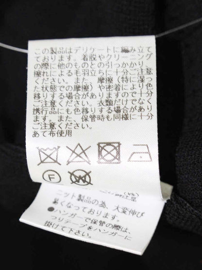 エムズグレイシー 118307 ワンピース 36 ブラック ニット ステッチ 半袖 IT2KF65XINZ8