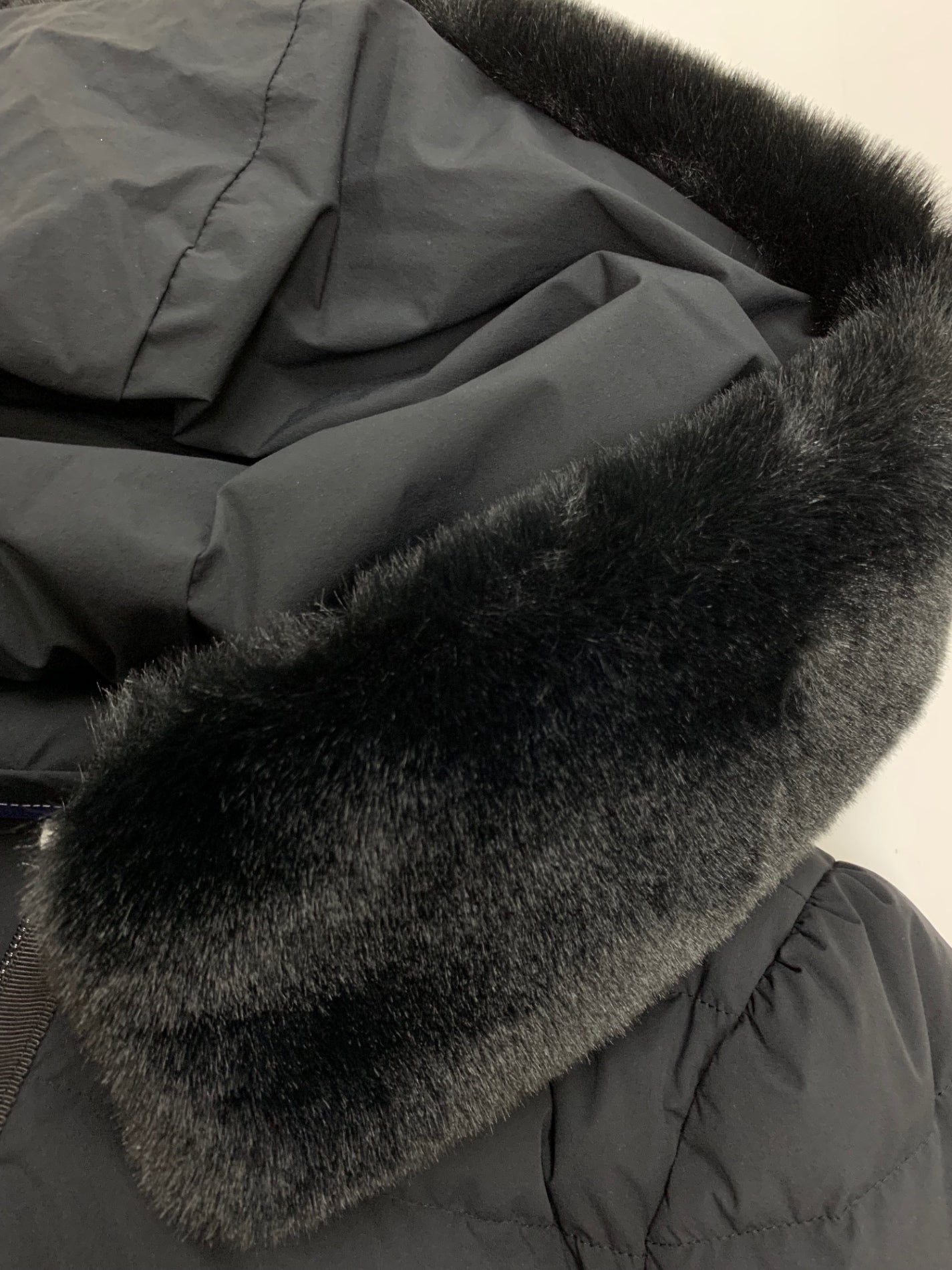 エムズグレイシー 319605 アウター 40 ブラック フェイクファー付き カメリアジップ パールアプリケ ITOJYACDFPFK