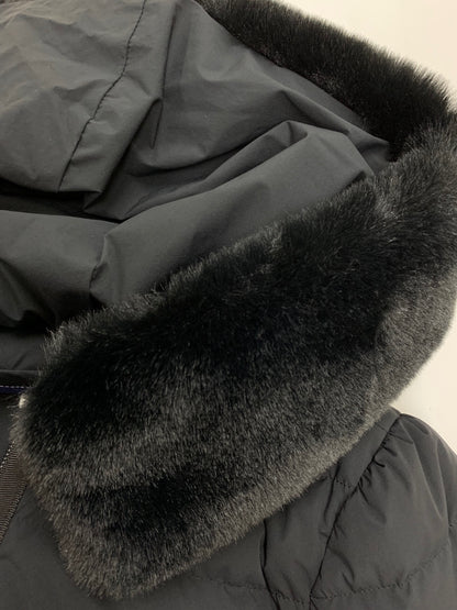 エムズグレイシー 319605 アウター 40 ブラック フェイクファー付き カメリアジップ パールアプリケ ITOJYACDFPFK