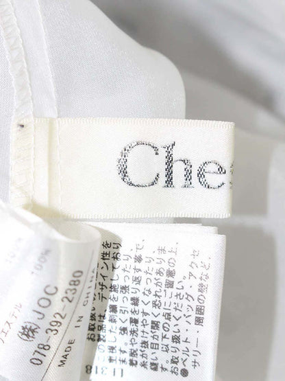 チェスティ 20C601 ペプラムブラウス 1 ホワイト リボン ITLAFCD1G4GM