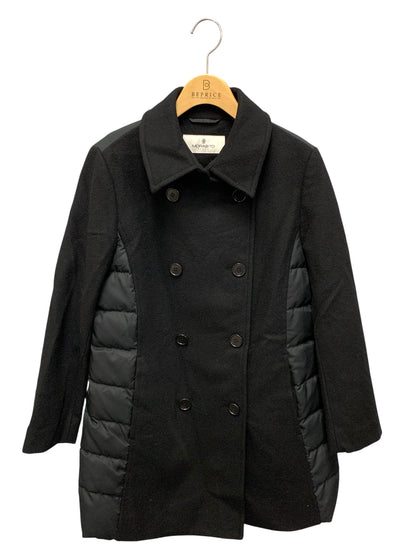 モラビト 2185-31502 ピーコート 38 ブラック ウール ナイロン IT51K9RSE88G