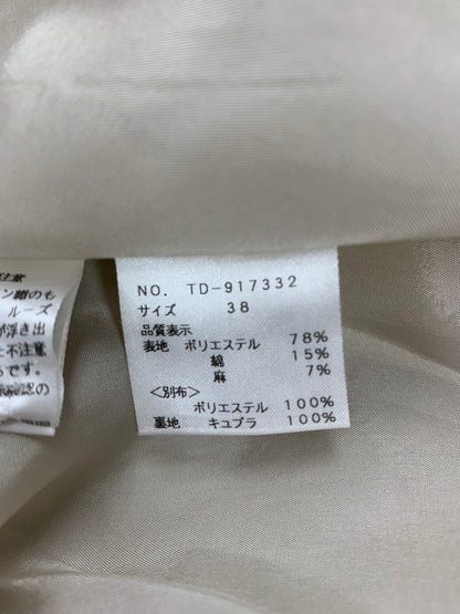 エムズグレイシー 914313 917332 セットアップ 38 ベージュ ジャケット スカート リネン混 ITG42PZMC5LC