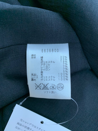 ルネ 6636800 ワンピース 36 ブラック ツイード レース フラワーモチーフ ITZQ7U7G1J48