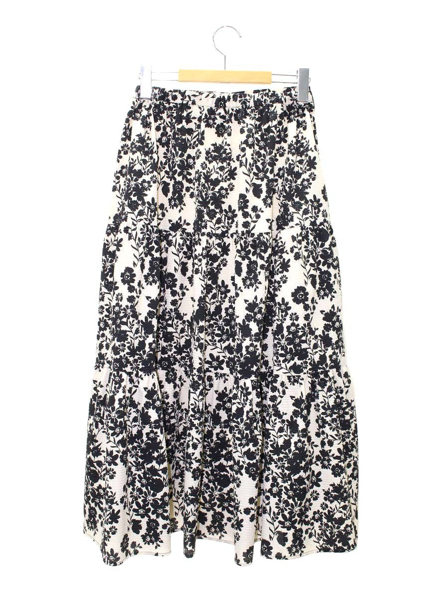 トッカ STATICE Skirt SKTOIM0530 スカート 0 アイボリー/ブラック フラワーモチーフ IT25JSZFEQTE