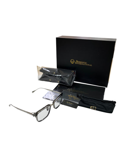 ドメスティックインターナショナル DI-1006TS メガネ シルバー メタルフレーム フルリム スクエア ITA7NB2BRLAH