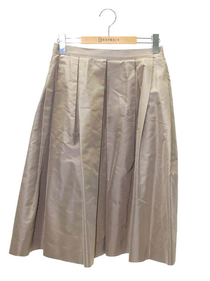 フォクシー Full Pleated Skirt 36708 スカート 40 ベージュ ITCY1WOQEM7K