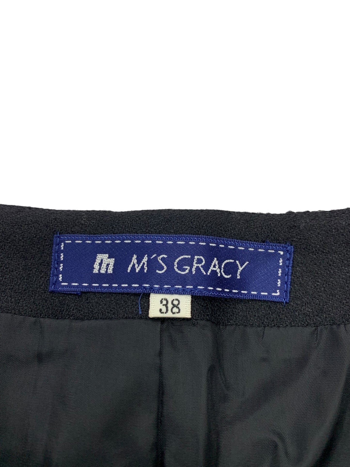 エムズグレイシー 224530 コート 38 ブラック フラワーモチーフ ITBZKH8UTNBC 【SALE】