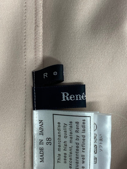ルネ basic 5637060 ジャケット 38 ベージュピンク ノーカラー リボン ITPN0KGKXDG2 【SALE】