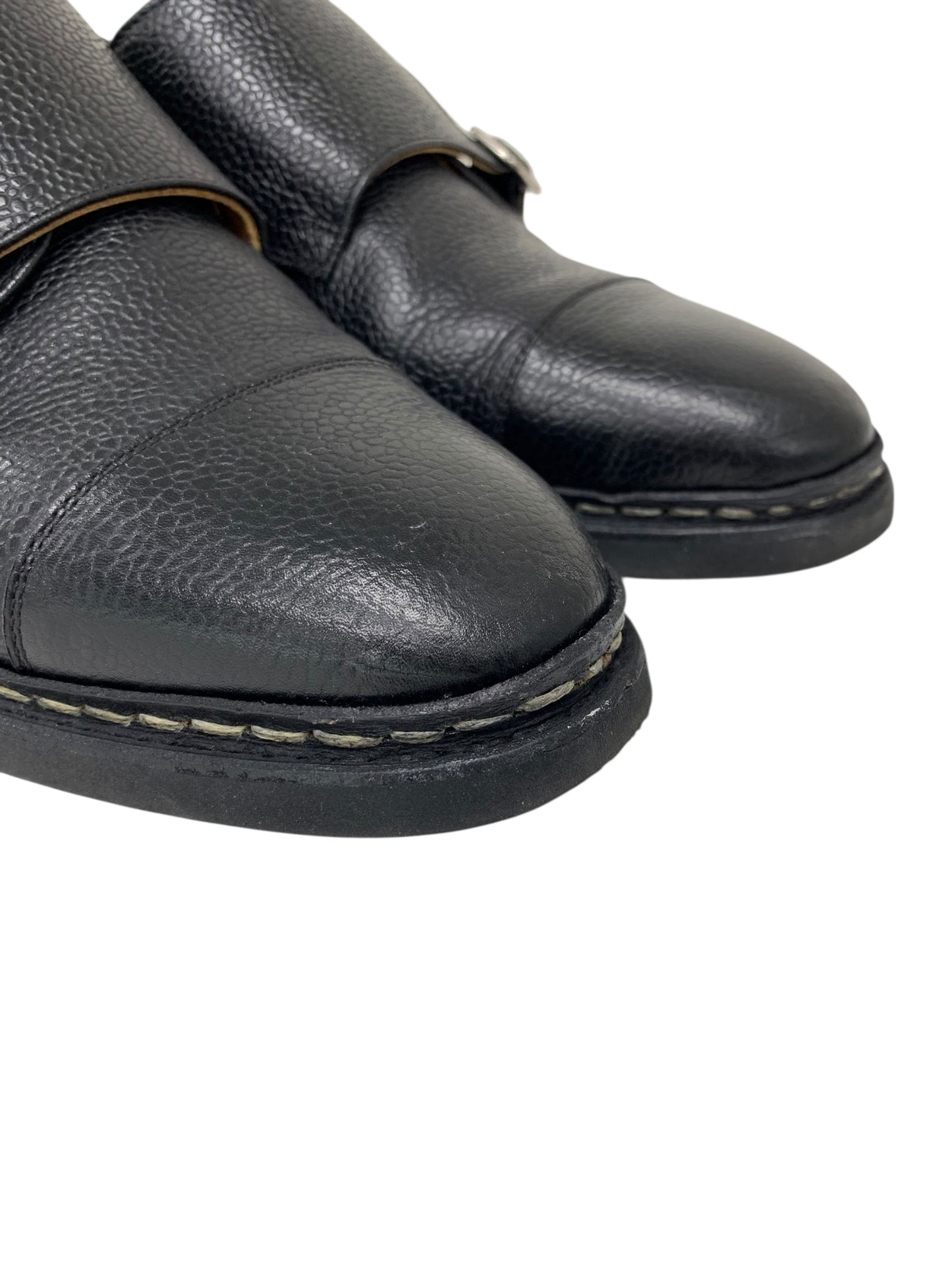 バーウィック1707 3069 ローファー 7 ブラック ダブルモンクストラップ ITE39PFHE2ZG