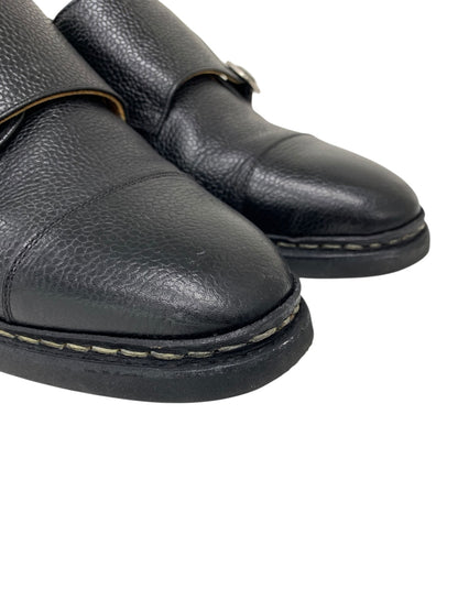 バーウィック1707 3069 ローファー 7 ブラック ダブルモンクストラップ ITE39PFHE2ZG