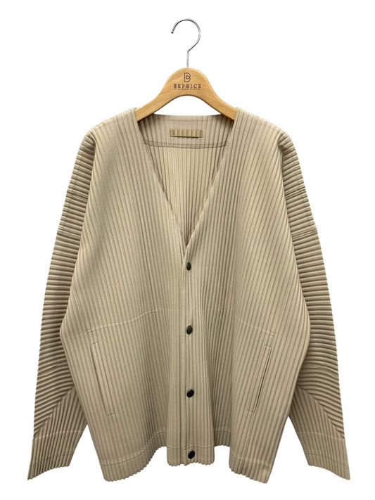 オムプリッセイッセイミヤケ HP41JL111 カーディガン 2 ベージュ プリーツ IT4IY0JIYQIW