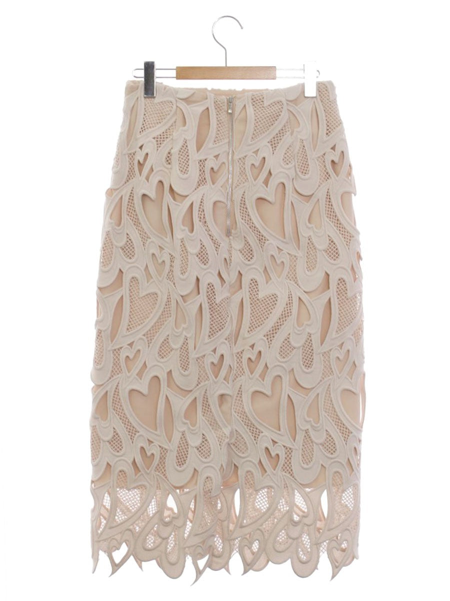 セルフォード CWFS194054 タイトスカート 38 ベージュ ハートレース IT1G9KE5IXXC