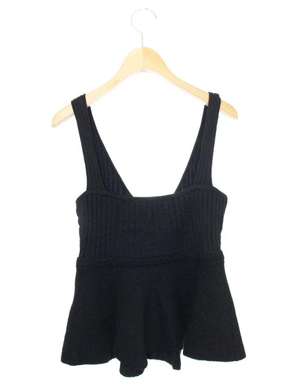 エムズグレイシー Knit Camisole 818536 ニット セーター 40 ブラック リボン ITJP8WK3FD5I