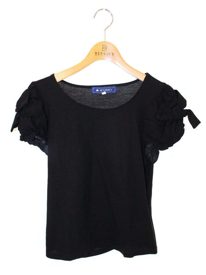 エムズグレイシー 325332 Tシャツ カットソー 38 ブラック リボン ITB9AB4B88ZQ