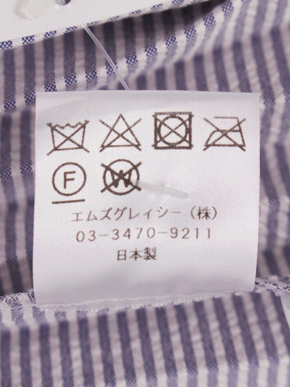 エムズグレイシー ストライププリーツスカート 417316 38 ブルー ITC47049GWK4