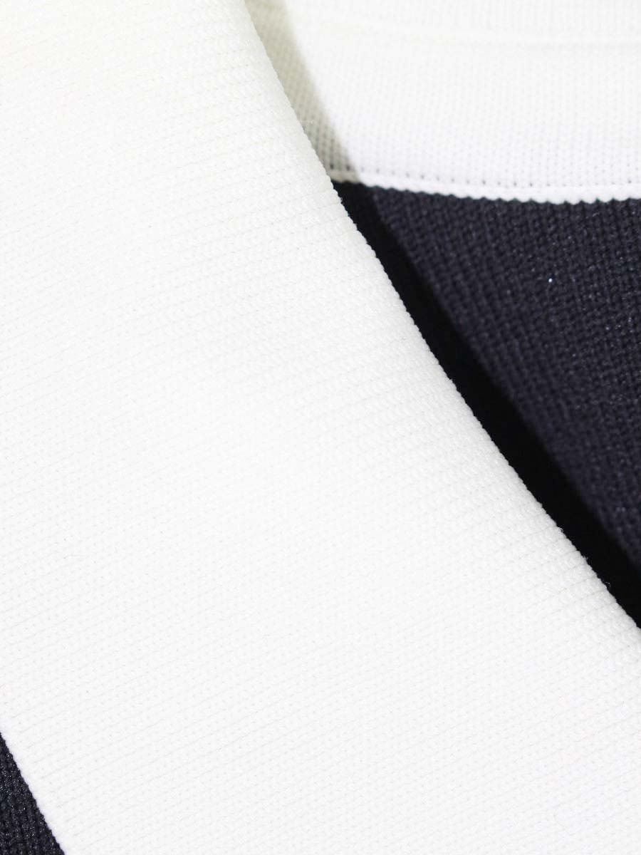 エムズグレイシー 白襟付きニットワンピース 018345 40 ブラック パールボタン ITL5IYP9JHZW