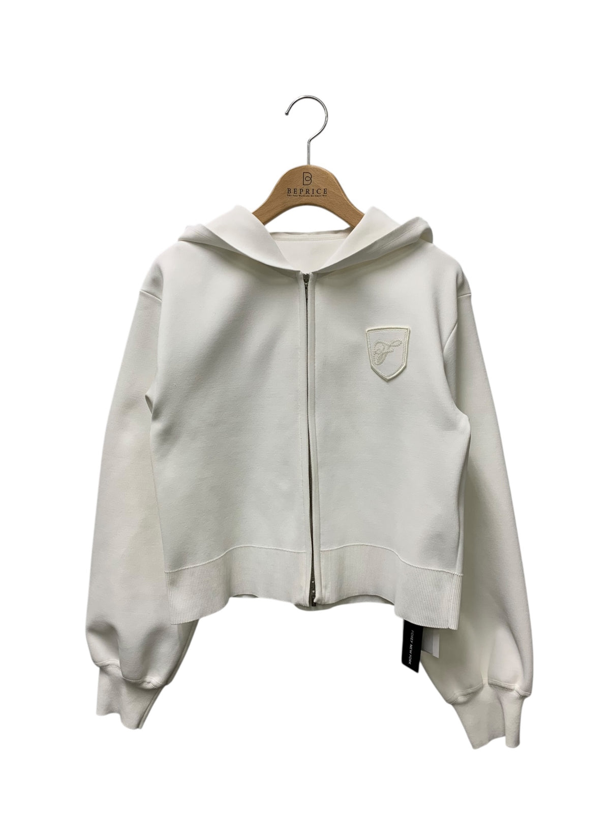 フォクシーニューヨーク Parka Raindrop 45776 ニットパーカ 38 ホワイト ITNUV5P0Z9JC