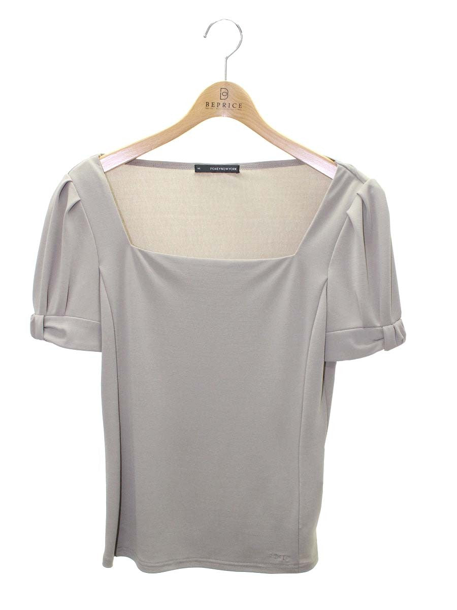 フォクシーニューヨーク マットストレッチジャージー 25733 Tシャツ カットソー 40 カーキグリーン 2010年増産品 ITQS0FMT4UVI