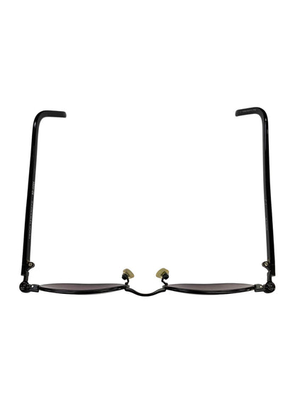 ヨウジヤマモト 52-4204 サングラス ブラック メタルフレーム フルリム ウェリントン ITN6V7KPFM27