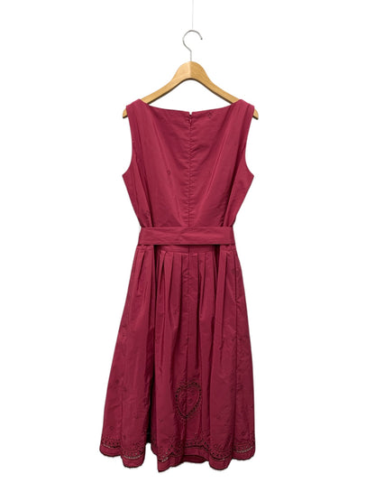 エムズグレイシー 111332 ワンピース 42 パープル ハート 刺繍 レース ITSXCE0687OX