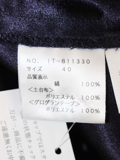 エムズグレイシー 811330 ワンピース 40 ネイビー カットワーク リボン フラワーモチーフ ITLD1M09TZ8U