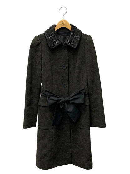 トゥービーシック UWF82-820-08 コート 40 グレー 襟ビジュー ウール ITM61REFKYQ6