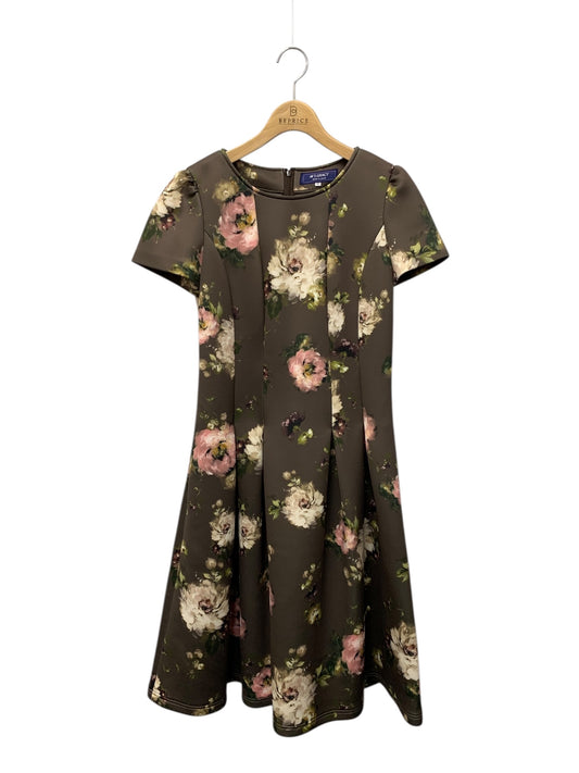 エムズグレイシー インクジェットフラワープリントドレス 111501 ワンピース 38 ブラウン ITXTZMGQN9ZS