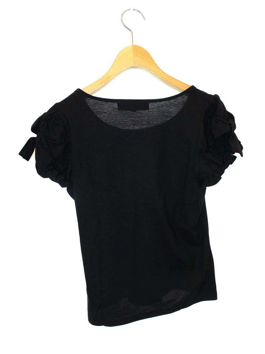 エムズグレイシー 325332 Tシャツ カットソー 38 ブラック リボン ITB9AB4B88ZQ