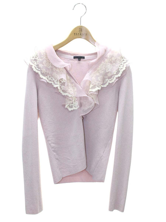 トゥービーシック W5F59-436-12 カーディガン 2 ピンク フリル レース ITZS1S81180I