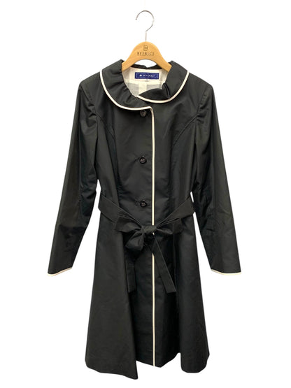 エムズグレイシー 529102 スプリングコート 38 ブラック バイカラー IT0CEU7KC0AE