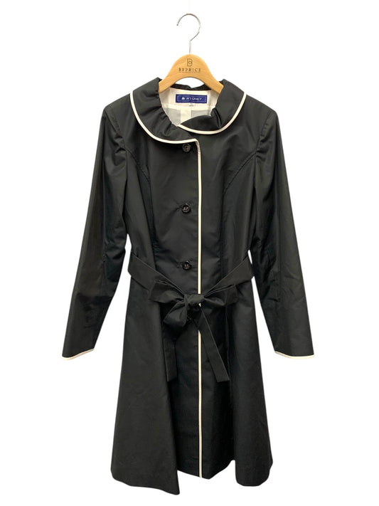 エムズグレイシー 529102 スプリングコート 38 ブラック バイカラー IT0CEU7KC0AE