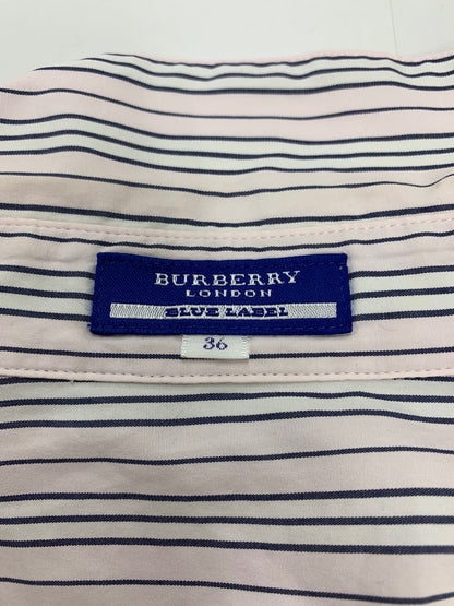 バーバリーブルーレーベル FE518-171-12 シャツ 36 ピンク ストライプ 2way リボン IT3S332PPD6W