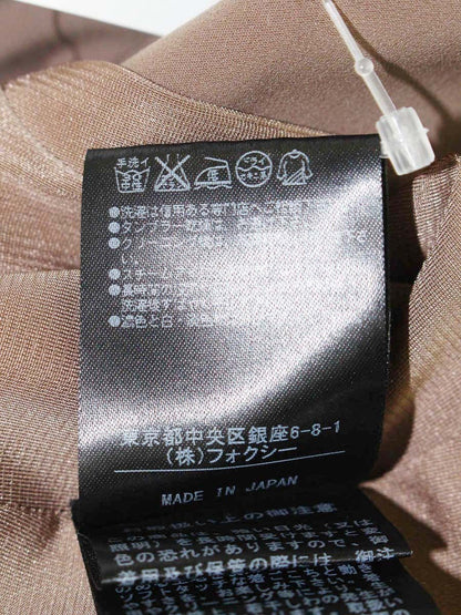 フォクシーニューヨーク ダブルタック ワンピース 34085 38 ブラウン IT1ZSHINEFJC