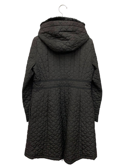 トッカ CMTOGW0310 コート 0 ブラック キルティング フェイクファー IT2JIB8RKWHS