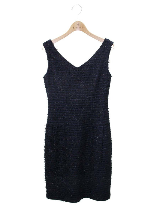 ルネ 6336440 ワンピース 34 ネイビー ツイード ITBMCXUTDYVO