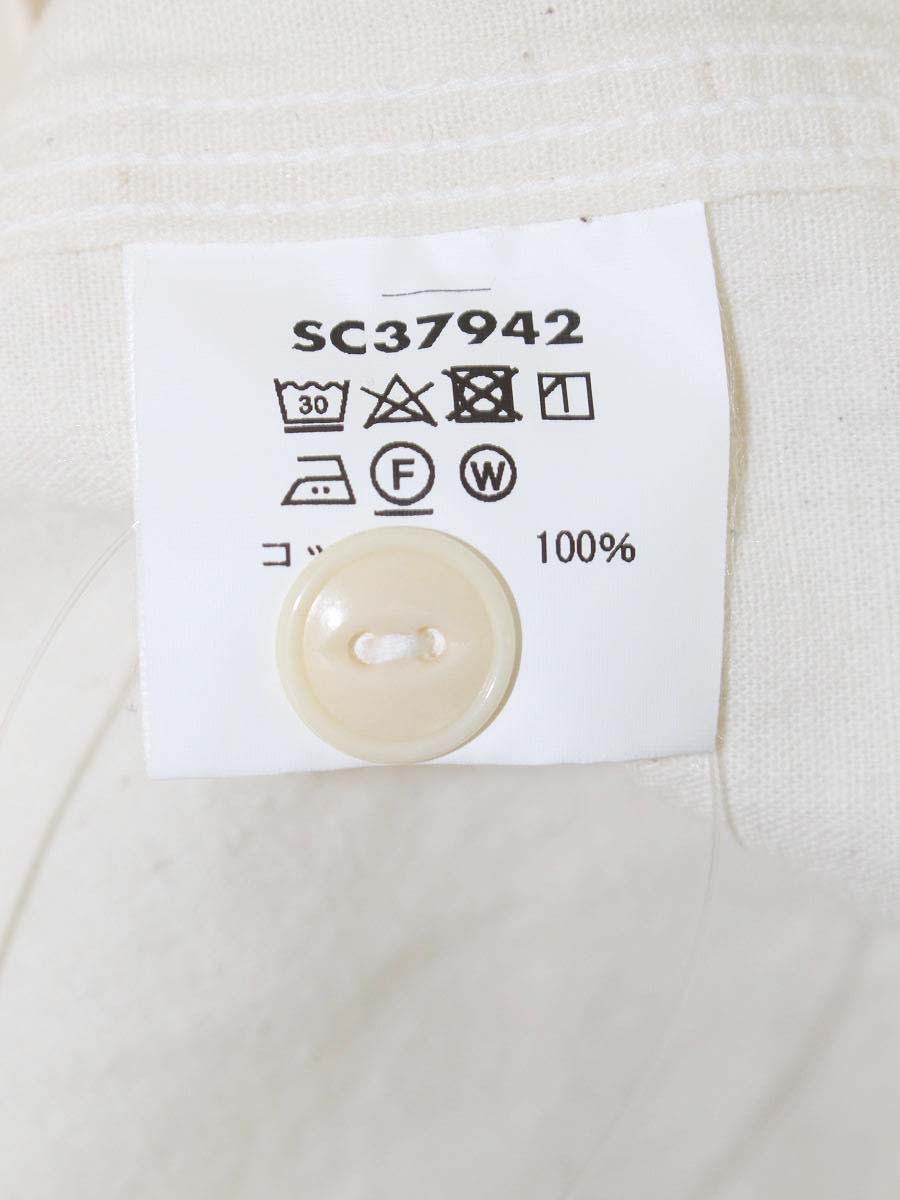 シュガーケーン SC37942 ボタンシャツ XL アイボリー ブラウス コットン IT21QSQS1FGZ