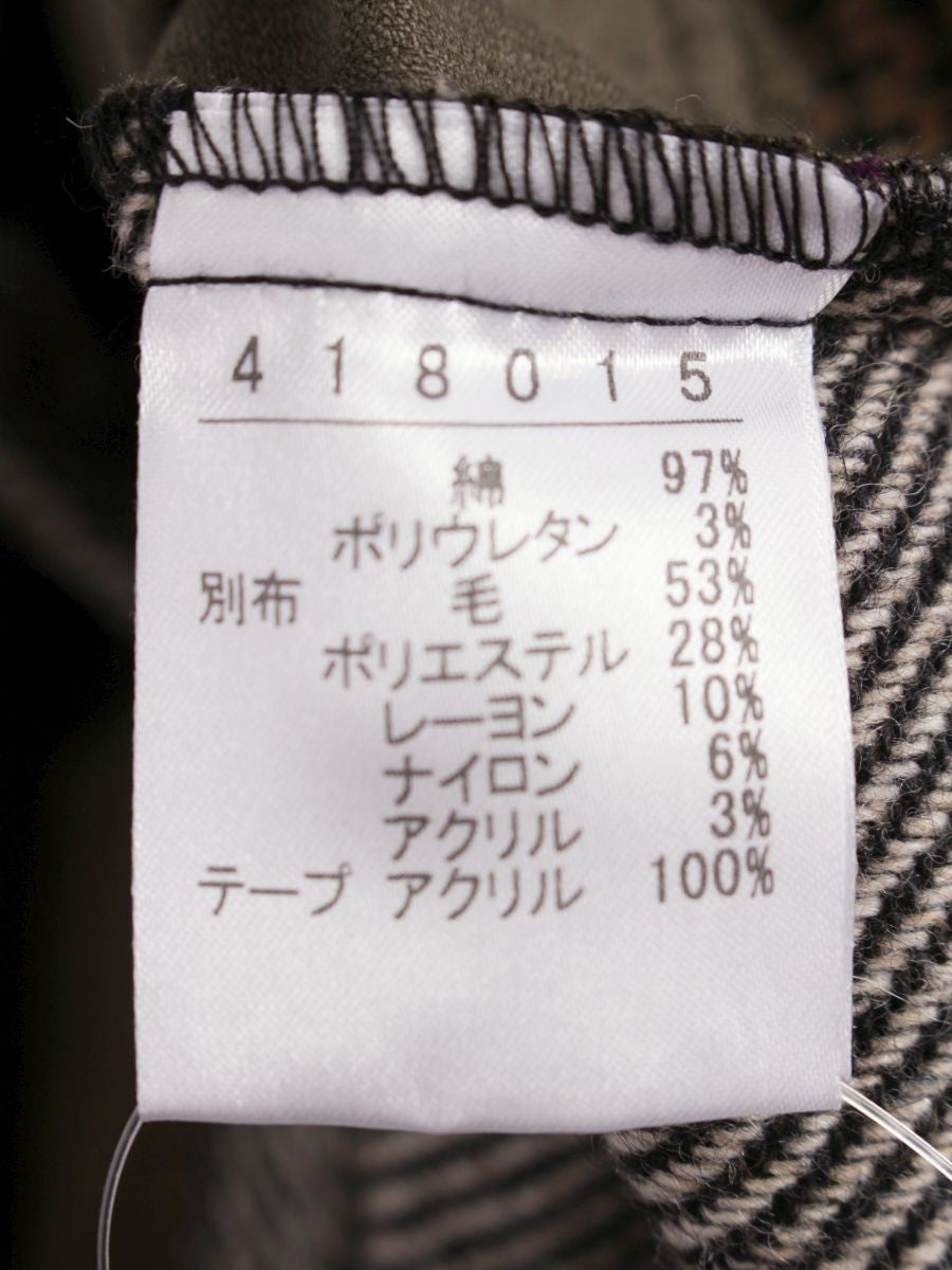 アルベロベロ 418015 パンツ F カーキグリーン コーデュロイ パッチワーク ビジュー ITTECGZJV1T4