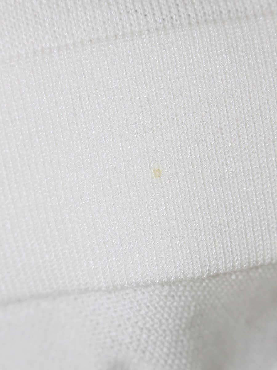 ルネ  basic 5722070 カーディガン 38 ホワイト メッシュスリーブ カメリアボタン IT6BZ08NMKVE