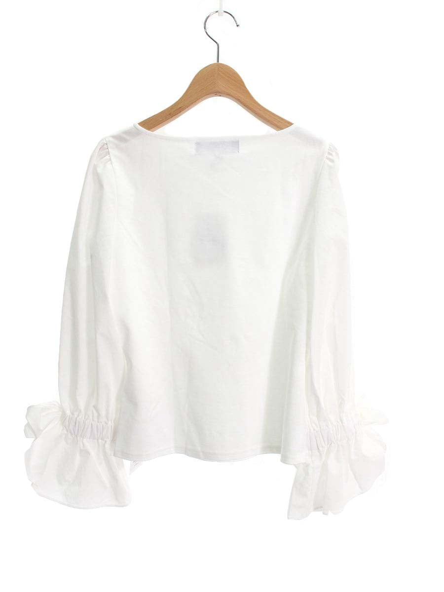 エムズグレイシー Gorgeous Sleeve Cut sew 915101 Tシャツ カットソー 38 ホワイト Gorgeous Sleeve Cut sew ITKZWTSN88KC