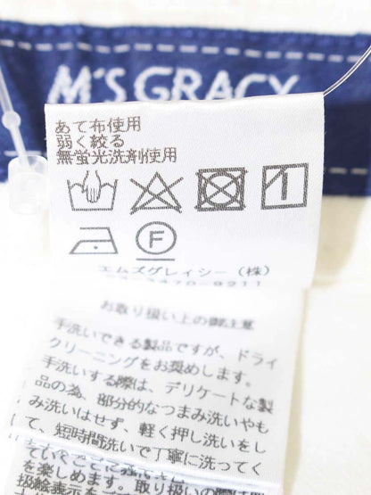 エムズグレイシー White Denim Pants 916310 デニムパンツ 36 ホワイト IT2UV2SCH68Q