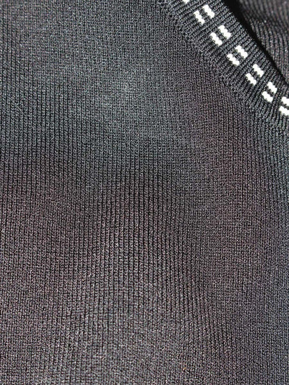 トゥービーシック W7F02-818-09 ジップカーディガン 46 ブラック ステッチ IT93B1KY7H4W