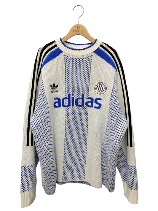 アディダス アディカラー ストライプニットセーター JL8361 2IS003 XL ホワイト ITSEC9EPMGO8
