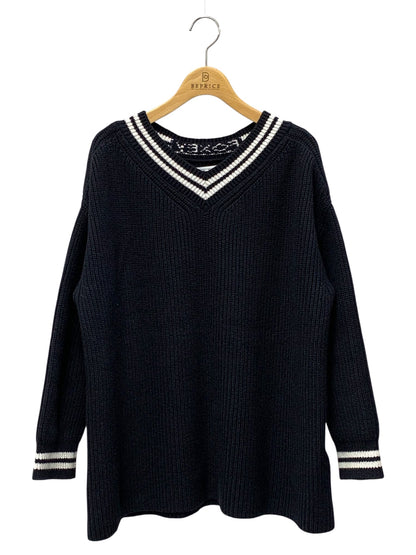 フォクシーニューヨーク スポーツ 40728 ニット セーター F ネイビー ドロップショルダー ITF4M4C7BQ64