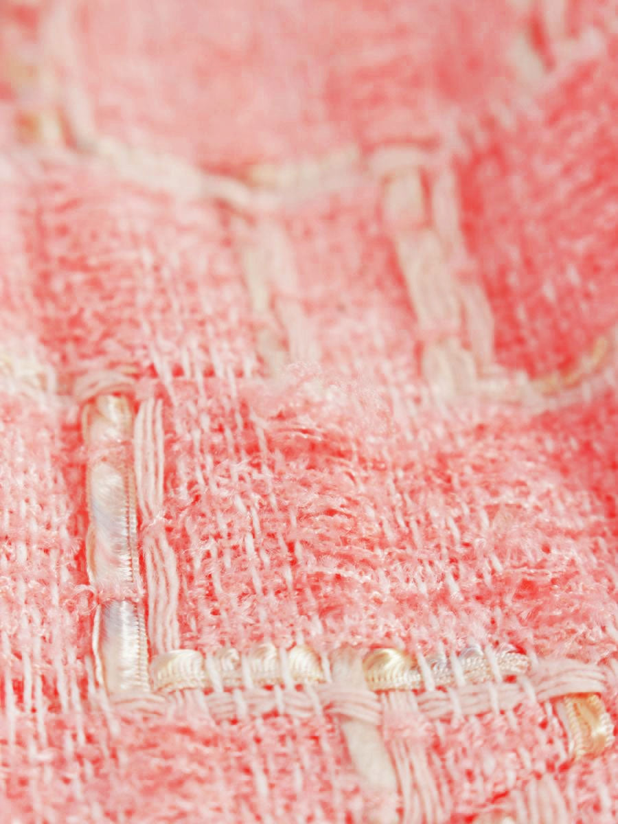 チェスティ 5S530 ワンピース 1 ピンク 切替 ツイード デニム ITQ7MORBX2BQ