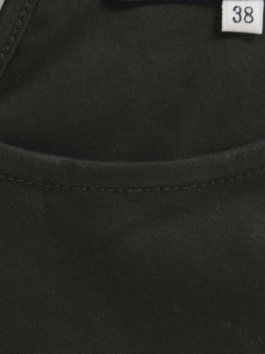 エムズグレイシー 刺繍入りチュニックカットソー 415333 トップス 38 ブラック フラワーモチーフ ITMQJDQVLDRW